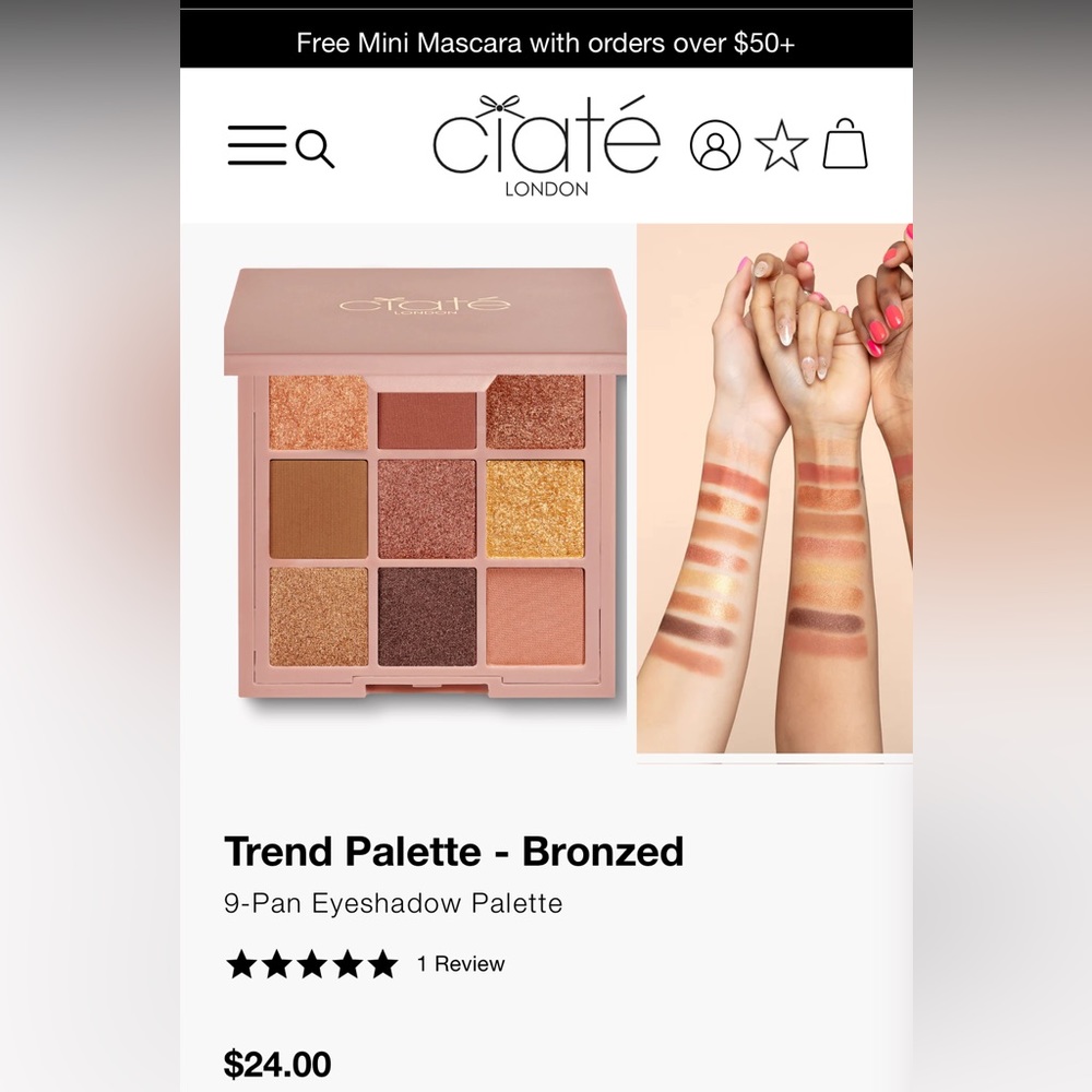 Coate London bronzed 9 eyeshadow